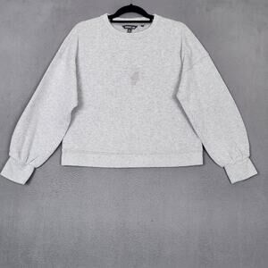 Toad&Co Sweater Womens Medium Gray Waffle Knit Byrne Pullover Crewneck